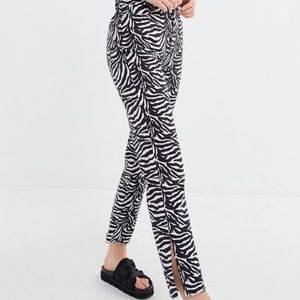 Slim Flare Zebra Pants